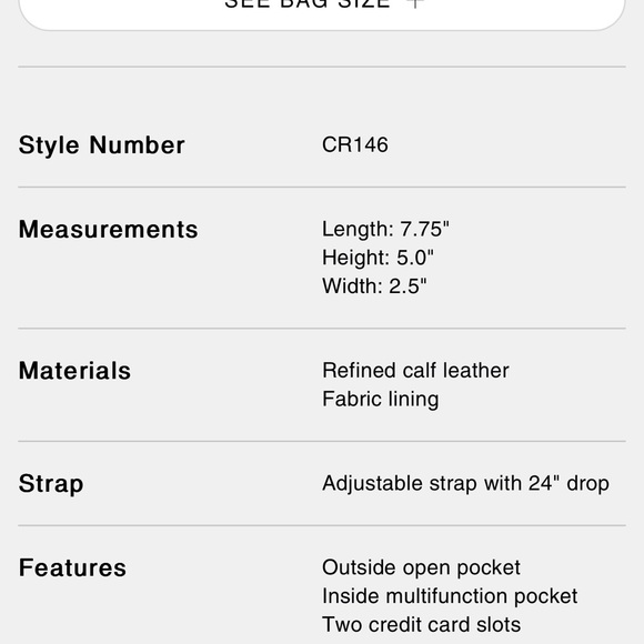 COPY - New with tags Chalk with silver hardware Jamie Camera Bag - Picture 13 of 13